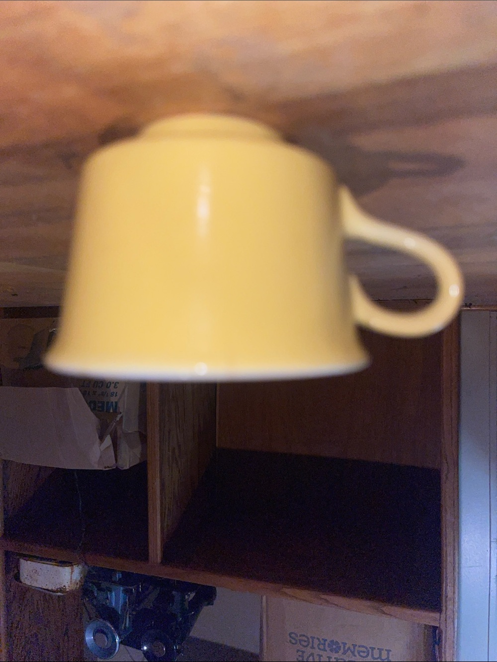 Yellow Ceramic Coffee Cup with Handle - Unbranded